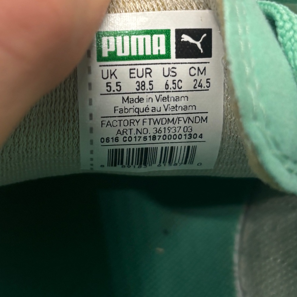 Women’s Puma Suede Classic mint green Athletic Shoes EU 38.5 US 8 men’s 6.5 - Picture 10 of 10